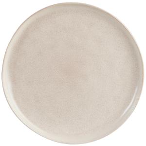 Assiette plate en grès beige