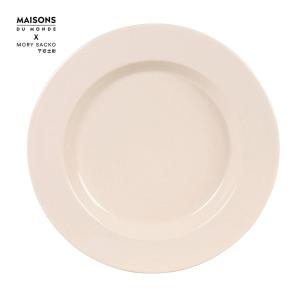 Assiette plate en grès beige - MORY SACKO