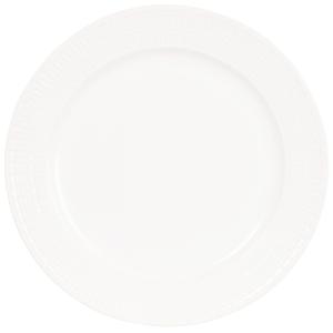 Assiette plate en grès blanc