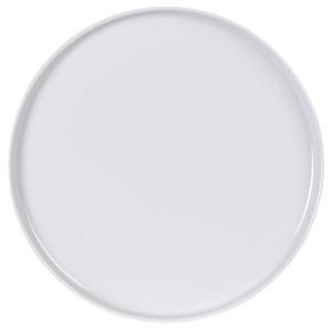 Assiette plate en grès blanc