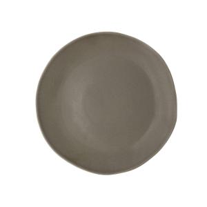 Assiette plate en grès marron chaud 27cm