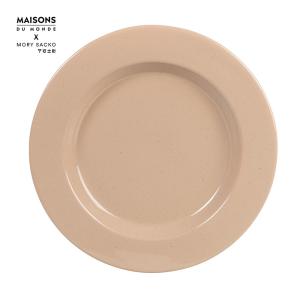 Assiette plate en grès marron - MORY SACKO