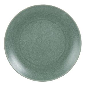 Assiette plate en grès vert