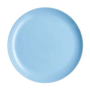 Assiette plate en opale bleu D27cm