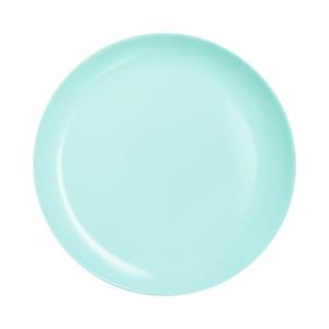 Assiette plate en opale turquoise D27cm