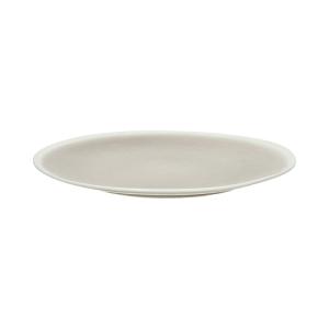 Assiette plate en porcelaine beige foncé