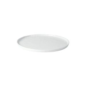 Assiette plate en porcelaine blanche