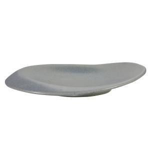 Assiette plate en porcelaine gris 28 cm - Lot de 3
