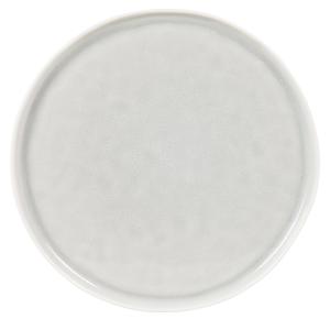 Assiette plate en porcelaine grise