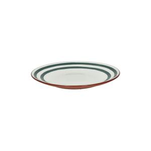 Assiette plate en porcelaine vert