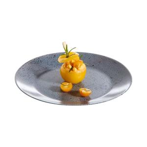 Assiette plate noire 25 cm Slate - Luminarc