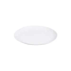 Assiette plate ovale en porcelaine blanche