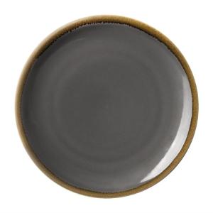 Assiette plate ronde grise   280 mm   lot de 4