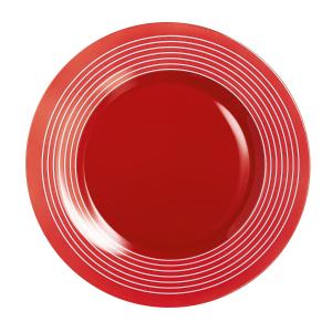 Assiette plate rouge 25 cm