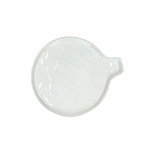 Assiette pour cuillère en porcelaine blanc