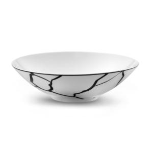 Assiette salade et pâtes en Porcelaine Noir