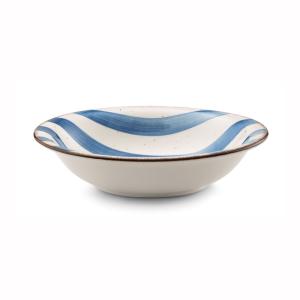 Assiette salade & pâtes en Faïence Bleu