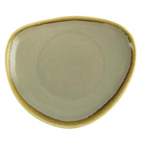 Assiette triangulaire couleur mousse   230 mm   lot de 6