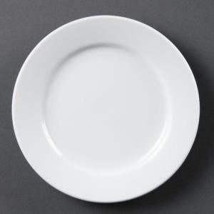 Assiettes à bord large blanches 230(ø)mm lot de 12