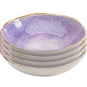 Assiettes creuses Shirley violettes 20cm set de 4 Kare Desi…