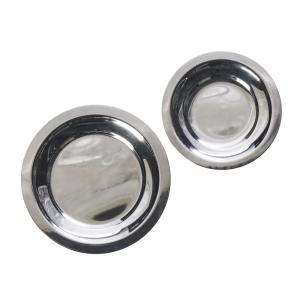 Assiettes Métal Argent 12X12