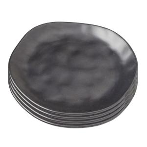 Assiettes Organic 20cm noires set de 4 Kare Design