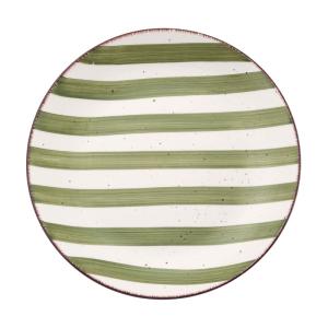 Assiettes plates en Faïence Vert