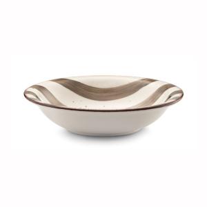 Assiettes salade et pâtes en Faïence Marron