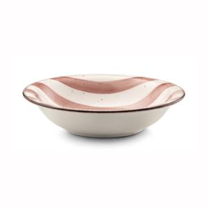 Assiettes salade et pâtes en Faïence Rose