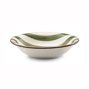 Assiettes salade et pâtes en Faïence Vert