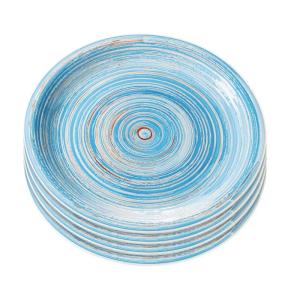 Assiettes Swirl 19cm bleues set de 4 Kare Design