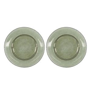 Assiettes Verre Vert