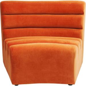Assise pour canapé modulable en velours orange