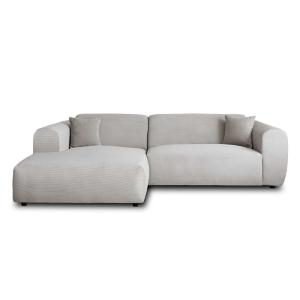 Aumance - canapé d'angle gauche 4 places - en velours côtel…