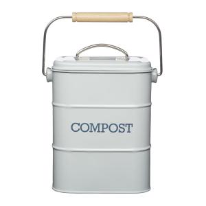 Bac à Compost En Acier Gris Français 3L