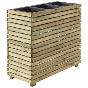 Bac à fleurs en bois marron 90 x 3 x 80 cm 40,5L