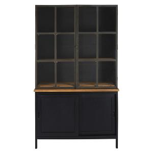 Bahut 4 portes en manguier et acacia noir