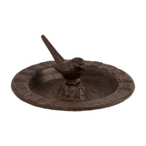 Bain d'oiseaux avec cadran solaire Fonte