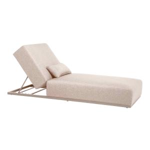 Bain de soleil avec coussin inclinable 5 positions beige