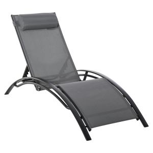 Bain de soleil design contemporain inclinable alu textilène…