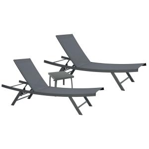 Bain de soleil  en acier anthracite