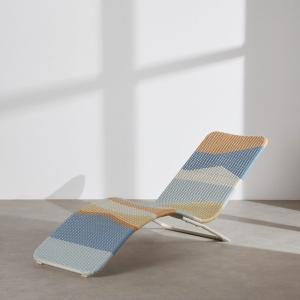 Bain de soleil en acier et résine multicolore