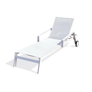 Bain de soleil en aluminium et toile plastifiéehe