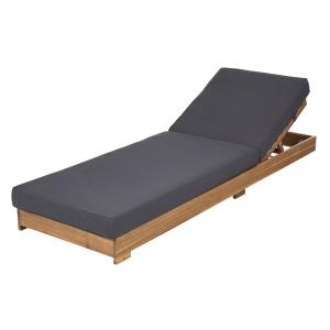 Bain de soleil en bois d'acacia et toile en polyester recyc…