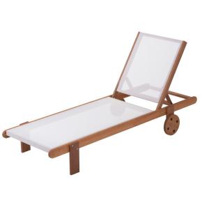 Bain de soleil en bois ecru L193