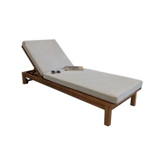 Bain de soleil en eucalyptus  bois et gris clair