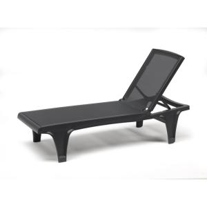 Bain de soleil en plastique anthracite