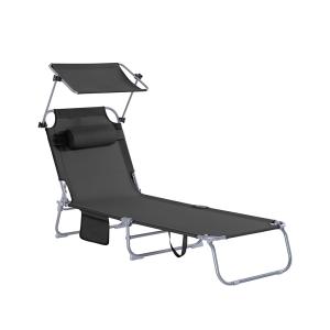 Bain de soleil pliable position réglable avec pare-soleil -…