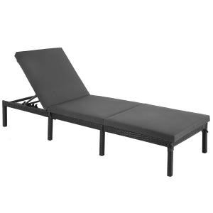 Bains de soleil matelas de 5 cm 59 x 198 x 28 cm noir et be…