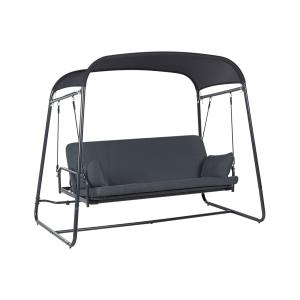 Balancelle d'extérieur métal gris foncé